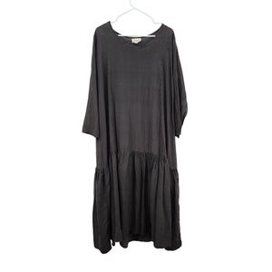 Cachaca Women's Vintage Peasant Oversized Asymmetrical Midi Dress - S